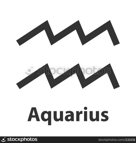 Aquarius, waterbearer zodiac sign. Vector Illustration, icon
