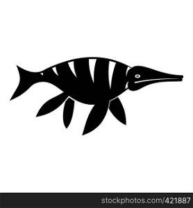 Aquatic dinosaur icon. Simple illustration of aquatic dinosaur vector icon for web. Aquatic dinosaur icon, simple style