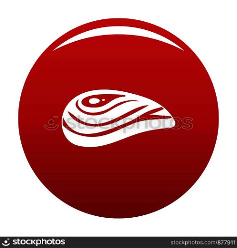 Aquatic shell icon. Simple illustration of aquatic shell vector icon for any design red. Aquatic shell icon vector red