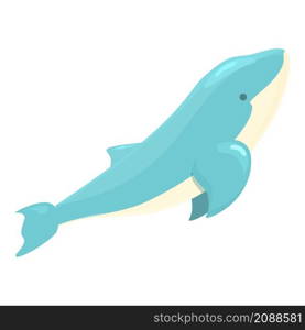 Aquatic show icon cartoon vector. Dolphin fish. Sea pool. Aquatic show icon cartoon vector. Dolphin fish