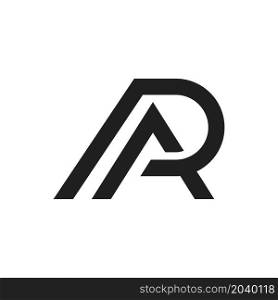 AR monogram logo vector design illustration