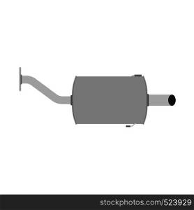 ?ar muffler speed power vector symbol icon. Transport double tailpipe parts flat equipment engine. Vehicle silencer