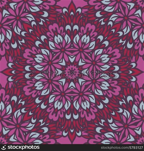 Arabesque seamless pattern. Background vintage flower. Texture royal vector. Fabric illustration