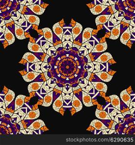 Arabesque seamless pattern. Background vintage flower. Texture vector Fabric illustration.