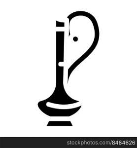 arabian carafe glyph icon vector. arabian carafe sign. isolated symbol illustration. arabian carafe glyph icon vector illustration