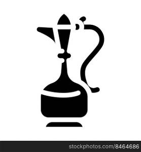 arabian coffee jug glyph icon vector. arabian coffee jug sign. isolated symbol illustration. arabian coffee jug glyph icon vector illustration