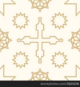 Arabian ornament seamless pattern with islamic and moroccan elements