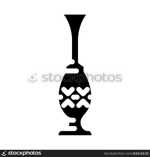 arabic antique pottery jug glyph icon vector. arabic antique pottery jug sign. isolated symbol illustration. arabic antique pottery jug glyph icon vector illustration