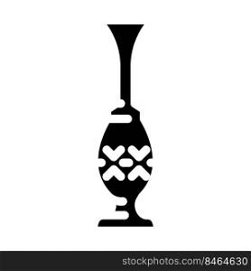 arabic antique pottery jug glyph icon vector. arabic antique pottery jug sign. isolated symbol illustration. arabic antique pottery jug glyph icon vector illustration