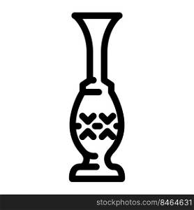 arabic antique pottery jug line icon vector. arabic antique pottery jug sign. isolated contour symbol black illustration. arabic antique pottery jug line icon vector illustration