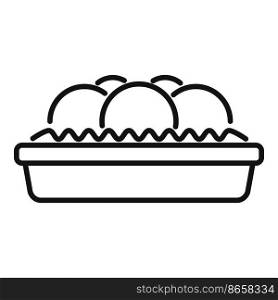 Arabic falafel icon outline vector. Cooking plate. Vegan salad. Arabic falafel icon outline vector. Cooking plate