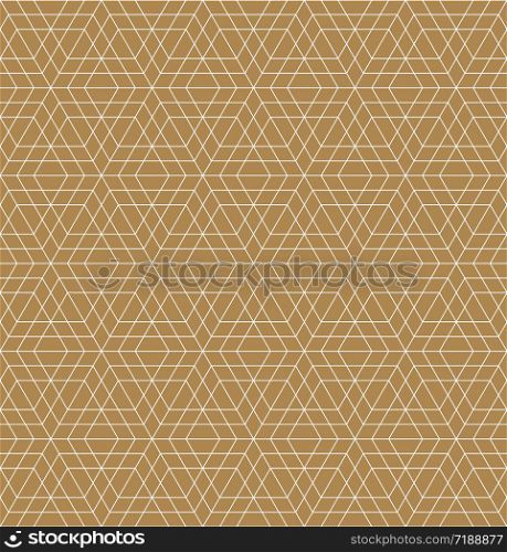 Arabic geometric ornament based on traditional arabic art. Muslim mosaic.Brown color .Fine lines.. Seamless arabic geometric ornament in brown color.