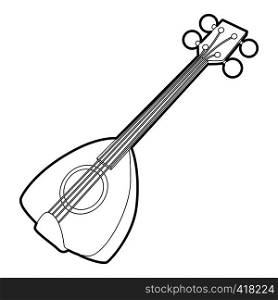 Arabic guitar icon. Outline illustration of arabic guitar vector icon for web. Arabic guitar icon, outline style