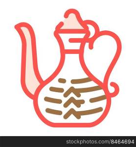 arabic jug color icon vector. arabic jug sign. isolated symbol illustration. arabic jug color icon vector illustration