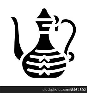 arabic jug glyph icon vector. arabic jug sign. isolated symbol illustration. arabic jug glyph icon vector illustration