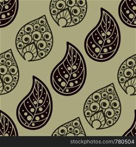 Arabic seamless pattern, floral background. Henna design. Abstract texture Vector. seamless floral background
