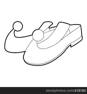 Arabic shoes icon. Outline illustration of arabic shoes vector icon for web. Arabic shoes icon, outline style