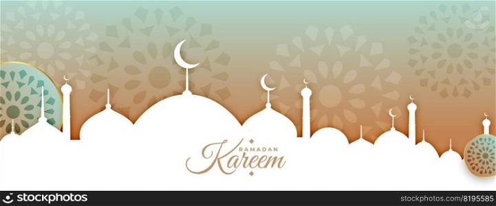 arabic style ramadan kareem or eid mubarak banner design