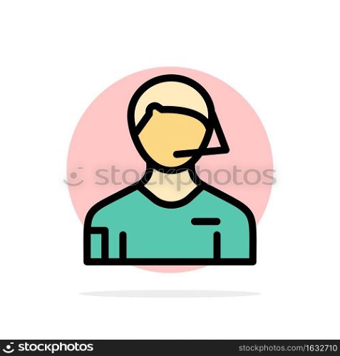 Arbiter, Football, Judge, Linesman, Referee Abstract Circle Background Flat color Icon