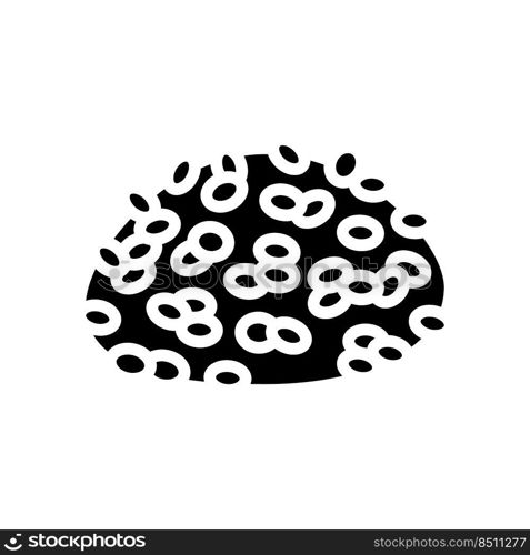 arborio rice glyph icon vector. arborio rice sign. isolated symbol illustration. arborio rice glyph icon vector illustration