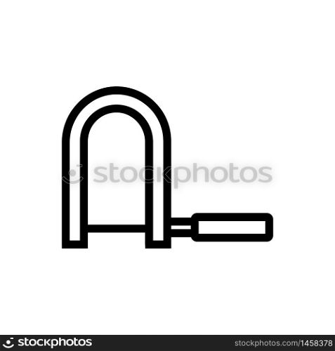 arc saw for metal icon vector. arc saw for metal sign. isolated contour symbol illustration. arc saw for metal icon vector outline illustration