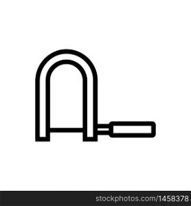 arc saw for metal icon vector. arc saw for metal sign. isolated contour symbol illustration. arc saw for metal icon vector outline illustration
