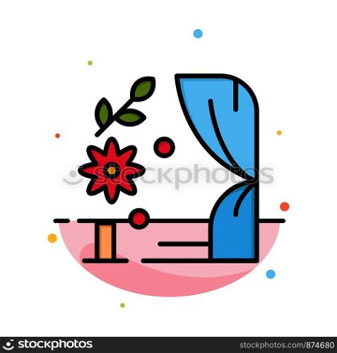 Arch, Love, Wedding, Heart Abstract Flat Color Icon Template
