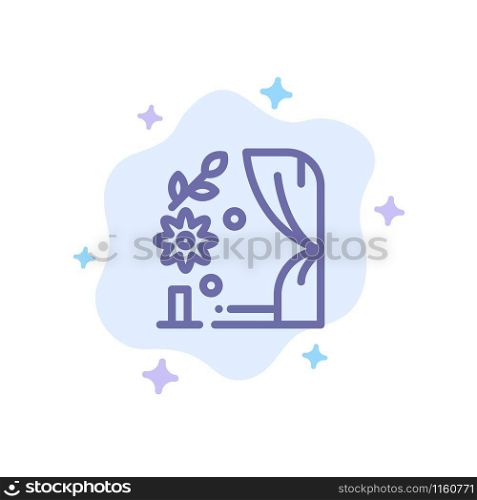 Arch, Love, Wedding, Heart Blue Icon on Abstract Cloud Background