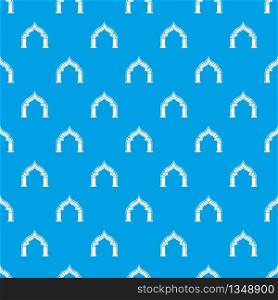 Arch pattern vector seamless blue repeat for any use. Arch pattern vector seamless blue