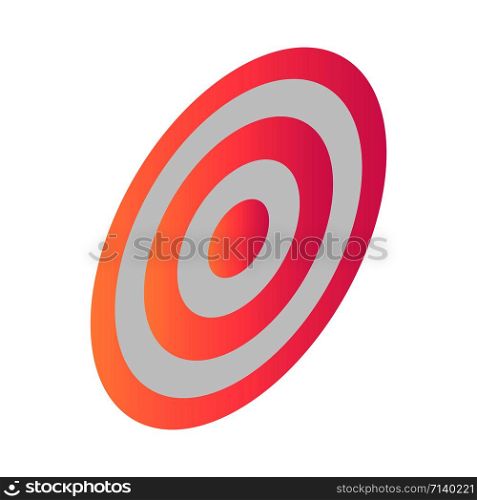 Arch target icon. Isometric of arch target vector icon for web design isolated on white background. Arch target icon, isometric style
