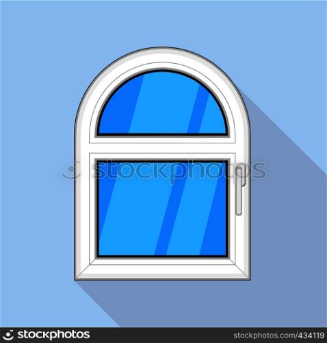 Arched window icon. Flat illustration of arched window vector icon for web. Arched window icon, flat style