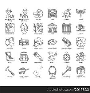 Archeology , Thin Line and Pixel Perfect Icons