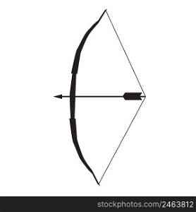 archer bow icon on white background. Bow and arrow sign. flat style.