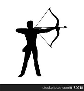 Archer man icon vector simple design