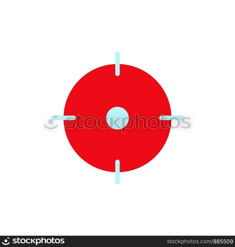 Archer, Target, Goal, Aim Flat Color Icon. Vector icon banner Template