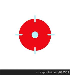 Archer, Target, Goal, Aim Flat Color Icon. Vector icon banner Template