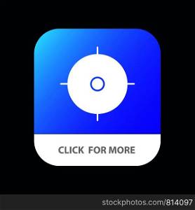 Archer, Target, Goal, Aim Mobile App Button. Android and IOS Glyph Version