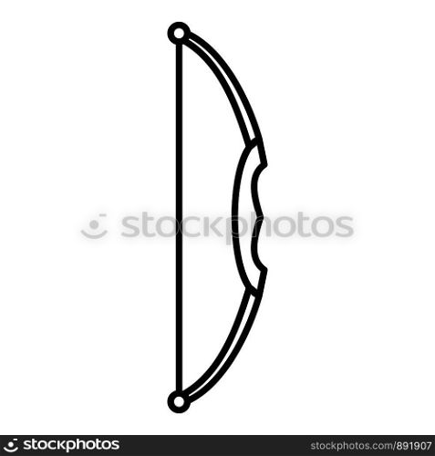 Archery bow icon. Outline archery bow vector icon for web design isolated on white background. Archery bow icon, outline style