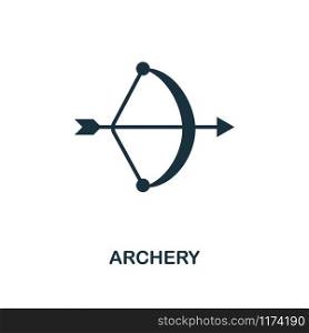 Archery creative icon. Simple element illustration. Archery concept symbol design from honeymoon collection. Can be used for mobile and web design, apps, software, print.. Archery creative icon. Simple element illustration. Archery concept symbol design from honeymoon collection. Perfect for web design, apps, software, print.