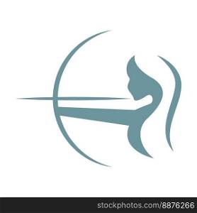Archery icon logo design illustration