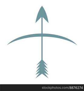 Archery icon logo design illustration