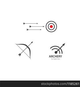 Archery logo icon vector ilustration template