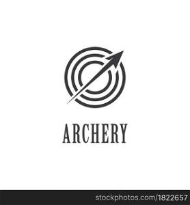 Archery logo vector ilustration flat design
