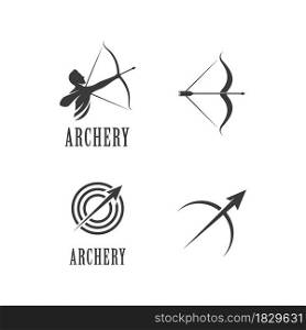 Archery logo vector ilustration flat design