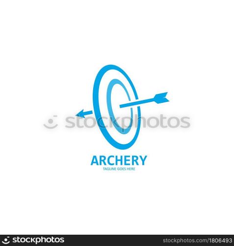 Archery target logo vector icon illustration design