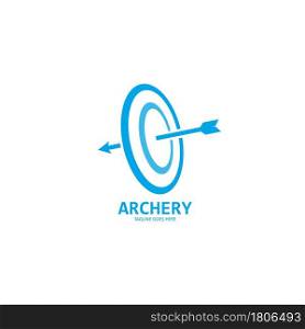 Archery target logo vector icon illustration design