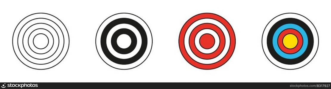 Archery target with arrow. Vector illustration.. Archery target with arrow. Vector illustration
