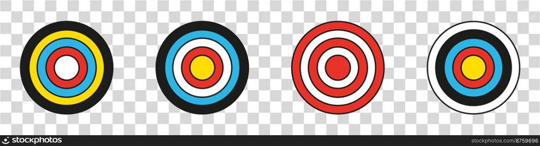 Archery target with arrow. Vector illustration. Archery target with arrow. Vector illustration.
