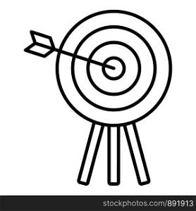 Archery wood target icon. Outline archery wood target vector icon for web design isolated on white background. Archery wood target icon, outline style