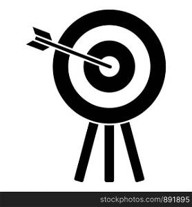 Archery wood target icon. Simple illustration of archery wood target vector icon for web design isolated on white background. Archery wood target icon, simple style
